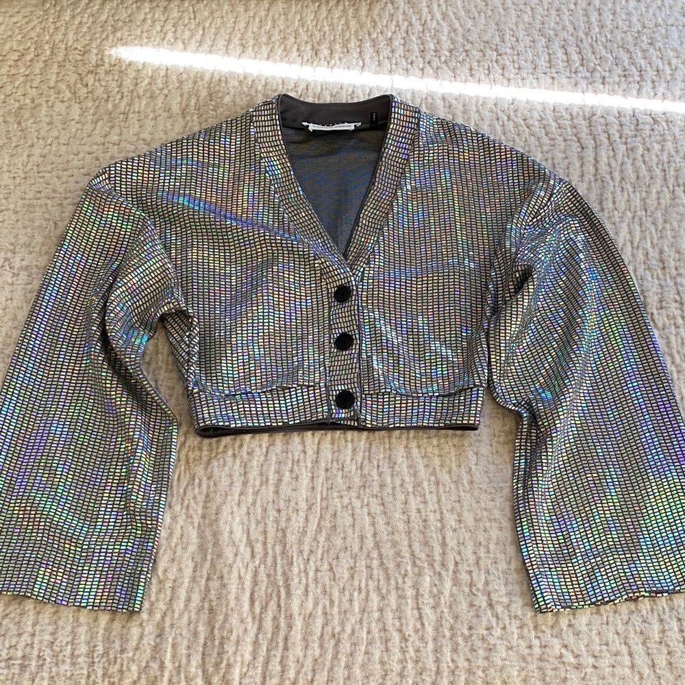 Silver Holographic Women's Jacket